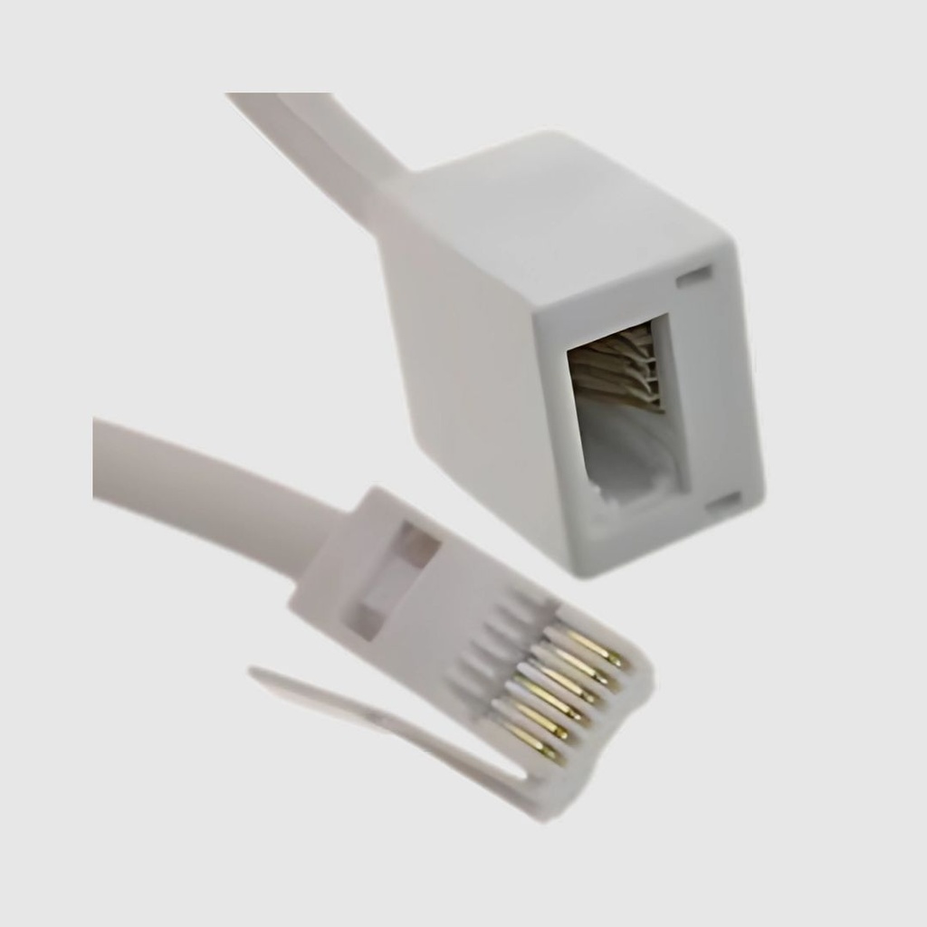 Telephone Line Extension Cord 2M White