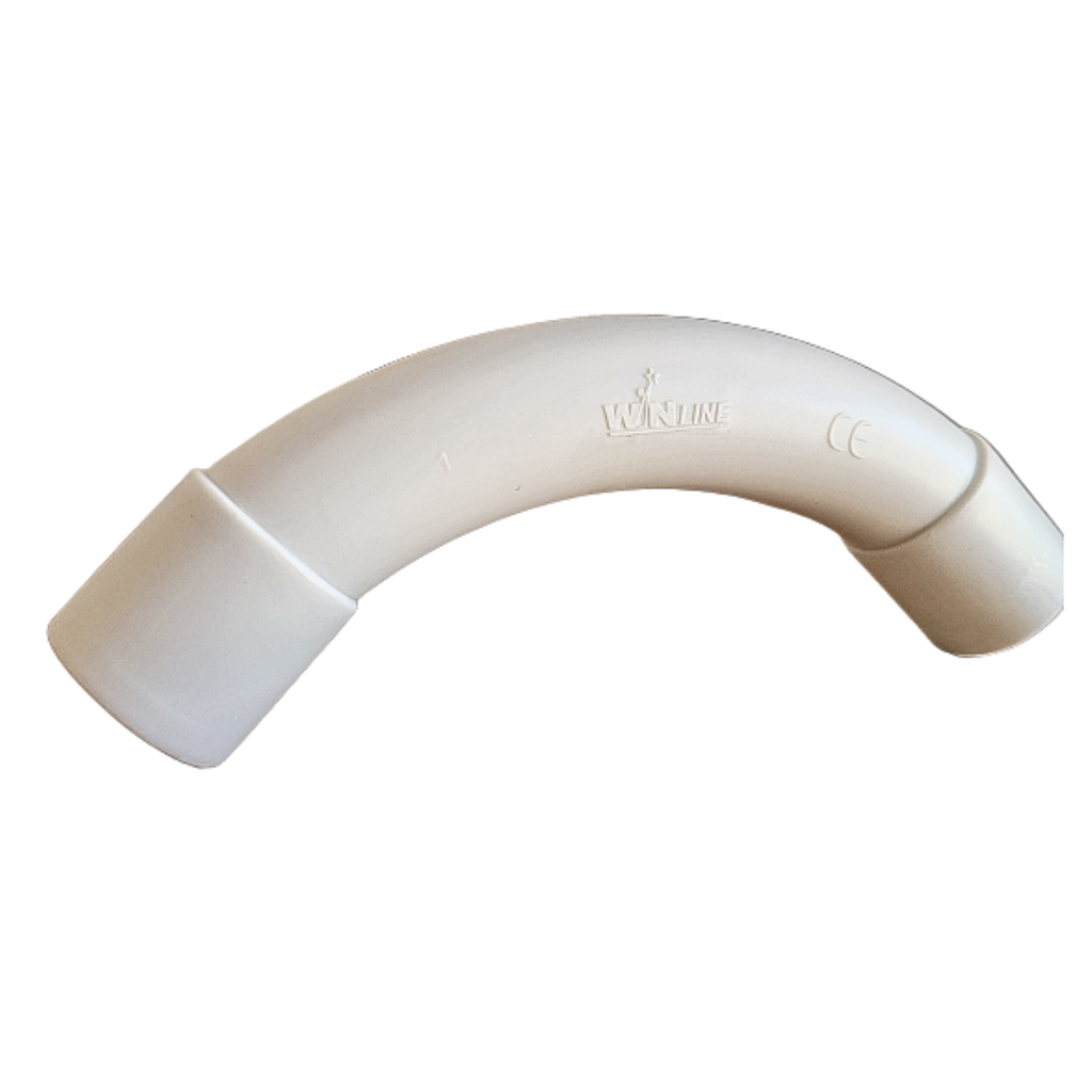 PVC 25mm Curved Pipe WN-ELB25