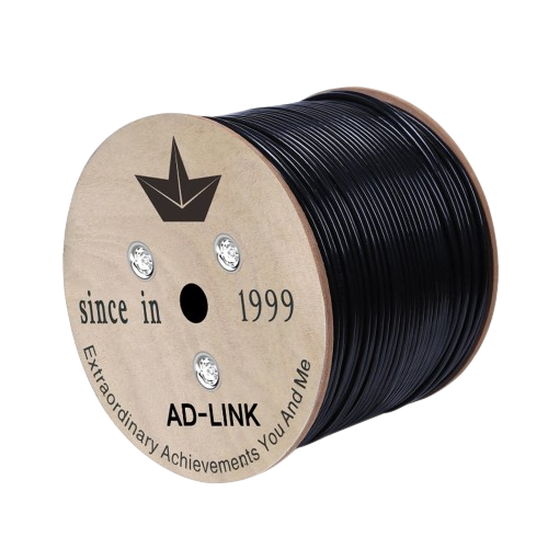 AD-LINK UTP Cat6 Cable 305M/Roll 0.5MM CCA+2*0.5mm² CCA Power Cable Black Jacket