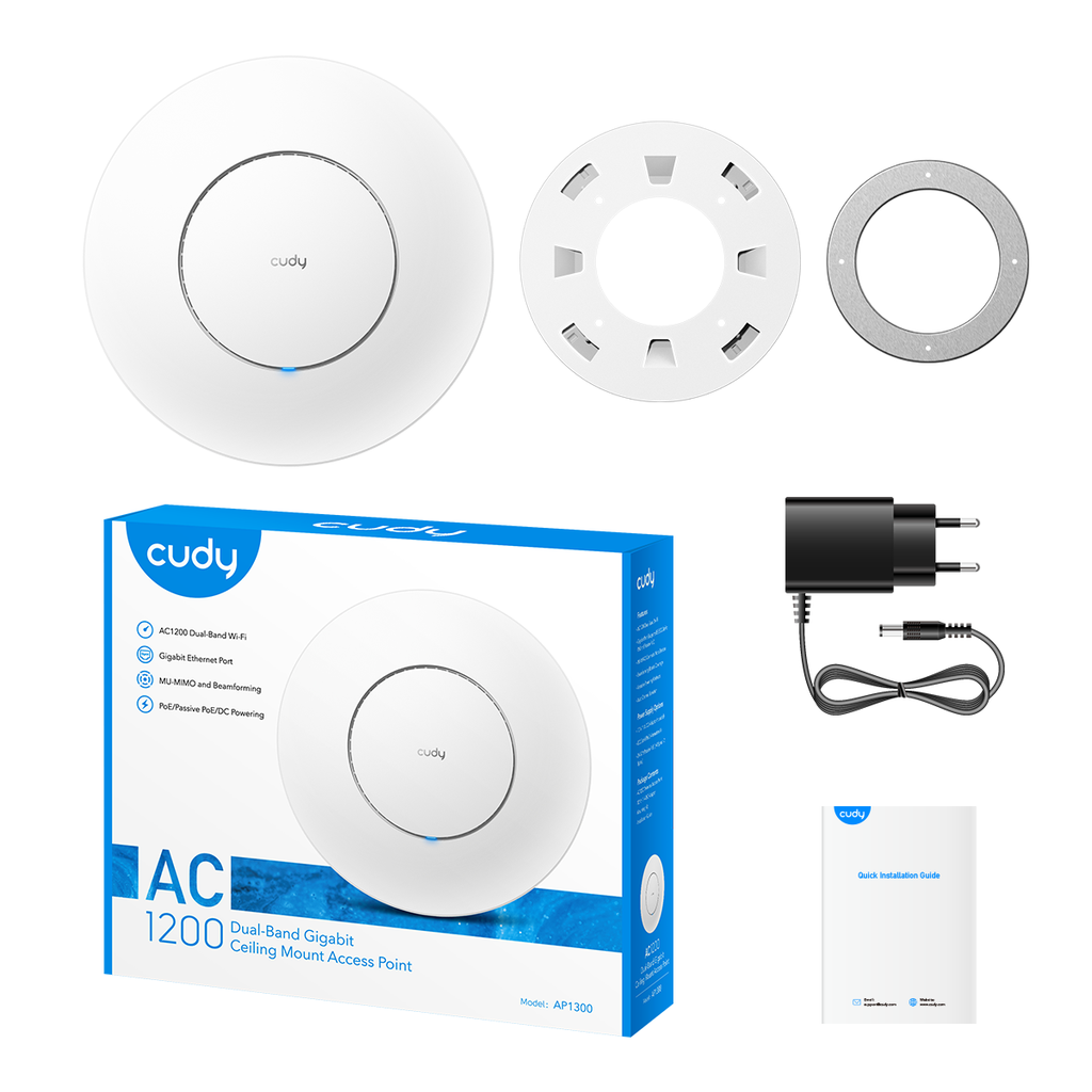 Cudy AC1200 Gigabit Wireless Access Point, Model: AP1300 Indoor
