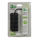 3.0 USB HUB 4 ports Cable 30CM (Green Case)
