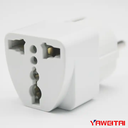 YAWEITAI "French travel adapter ABS, copper contactor 10/16A 250V~" YW-7312