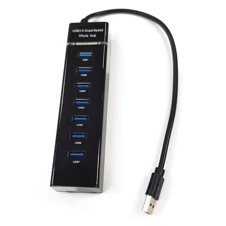 3.0 USB HUB 7 ports Cable 30CM (Blue Case)