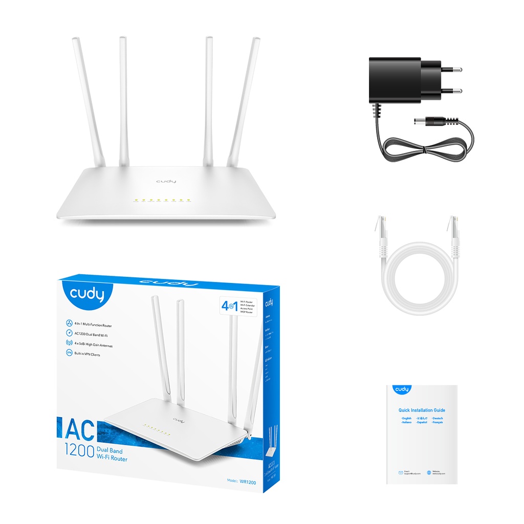 Cudy AC1200 Wi-Fi Router AC1200 WR1200
