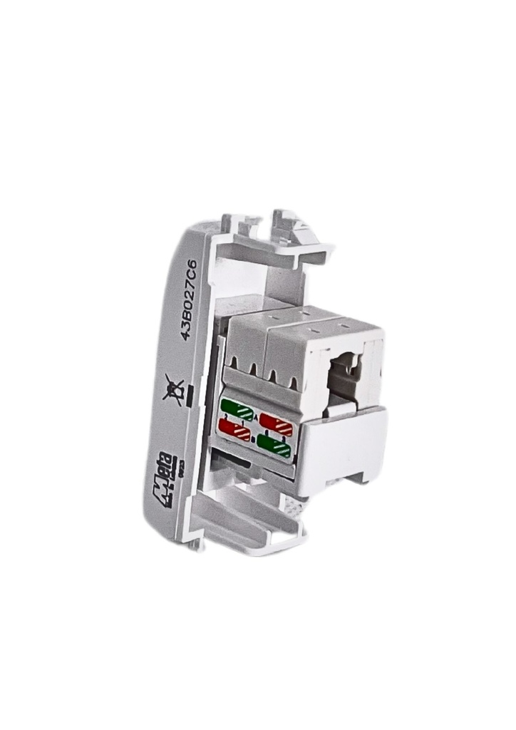 RJ45 Socket CAT6 White - 1 Module - 43B027C6
