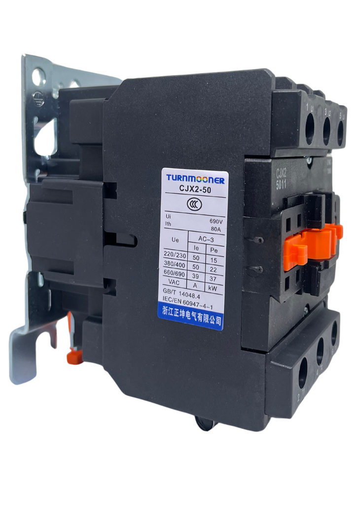 Turnmooner Industrial Contactor 3 poles CJX2-5011 CNT0112 LC1D5011(50A-80A)NC+NO 220V