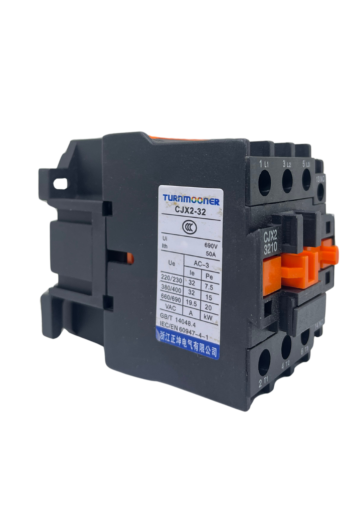 Turnmooner Industrial Contactor 3 poles CJX2-3210 CNT0110 LC1D3210(32A-30A)NC 220V