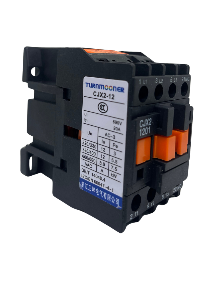 Turnmooner Industrial Contactor 3 poles CJX2-1201 CNT0103 LC1D1201(12A-25A)NC 220V