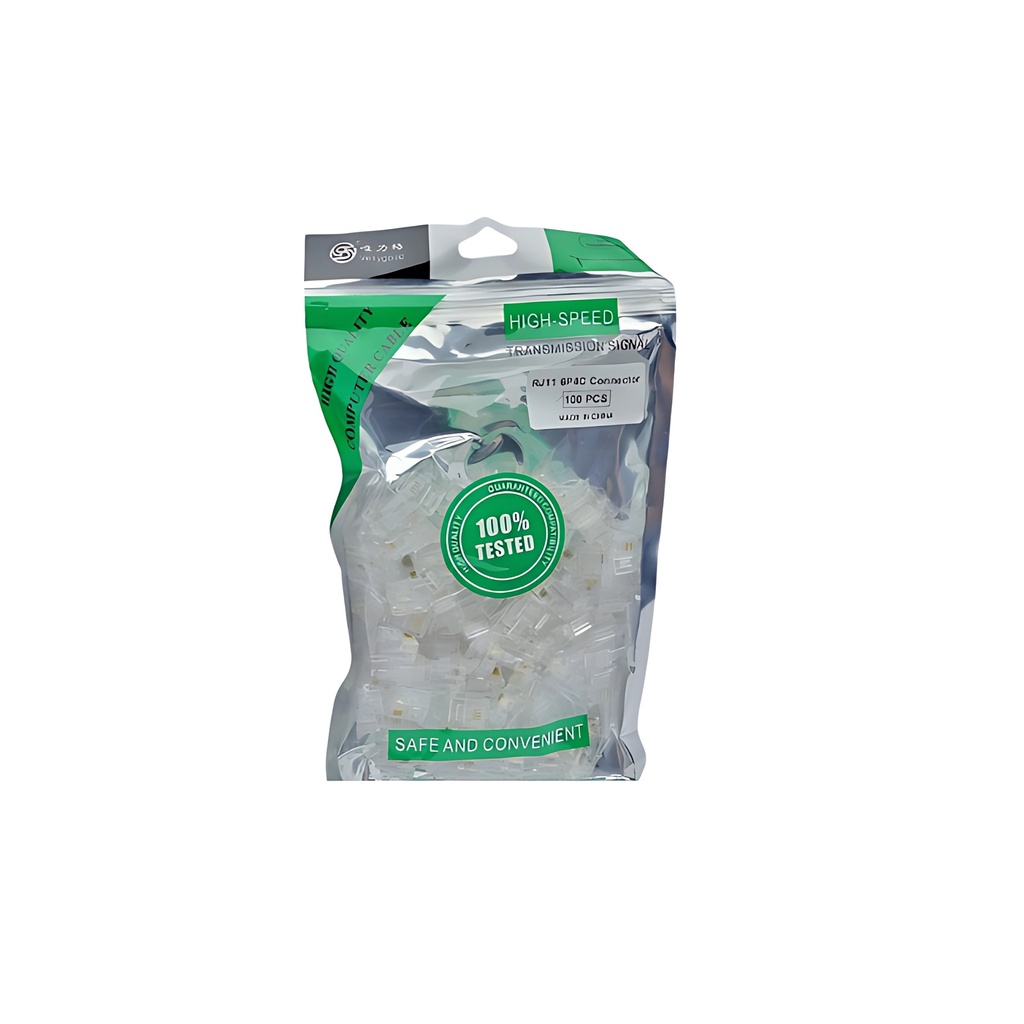 Velly Good RJ11 Connector 1Bag 100Pcs