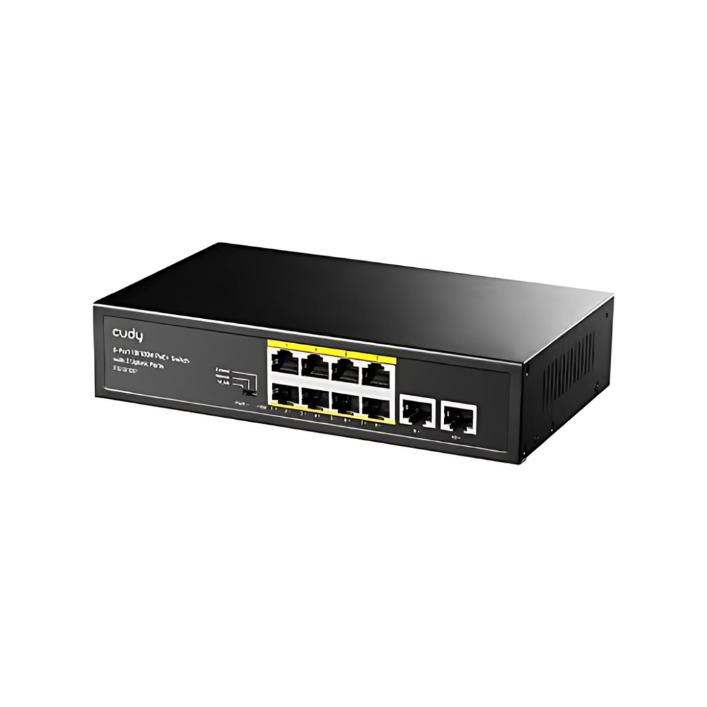 Cudy 8-Port 10/100M PoE+ Switch with 2 Uplink Ports, Model: FS1010P