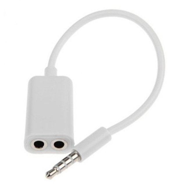 Audio 3.5 mm / 2*3.5 female (3 lines) White