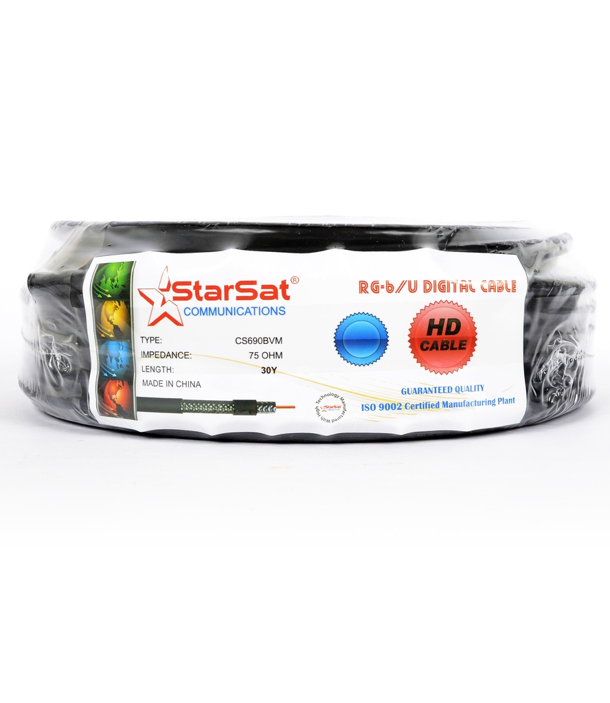 StarSat RG6 Coaxial Cable CS690BVM 750OHM