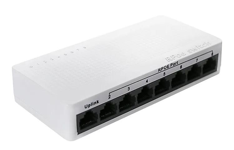 IT TECH 10/100 Reverse POE Switch 8 Ports All In All Out