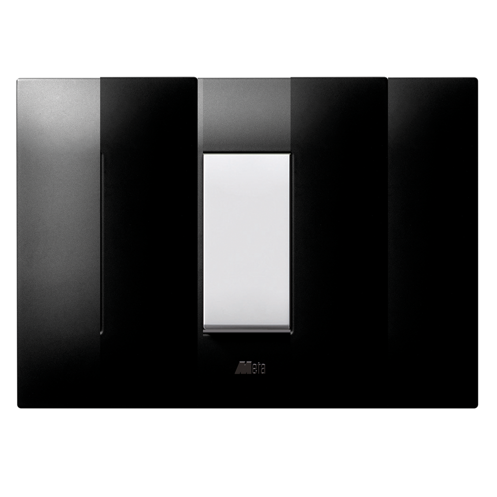 Moulded front plate Black - 1 Module - 43BP01NAL