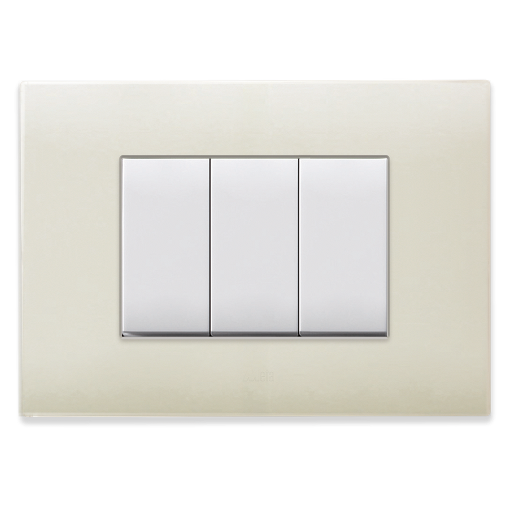 Moulded front plate Sand - 3 Module - 43BP03SA