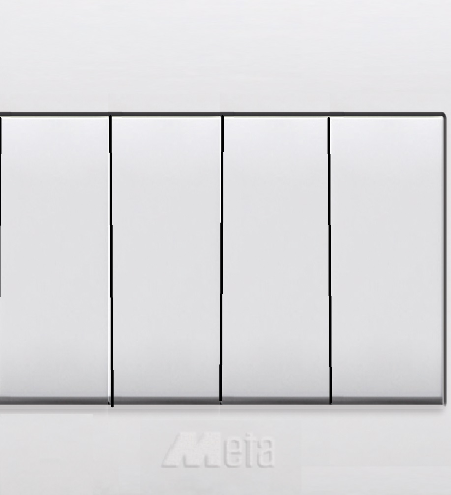 Moulded front plate White - 4 Module - 43BP04BB