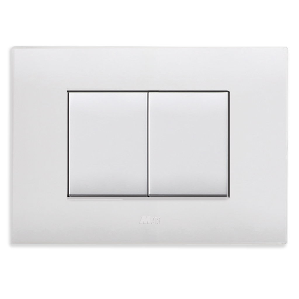 Moulded front plate White - 2 Module - 43BP02BB