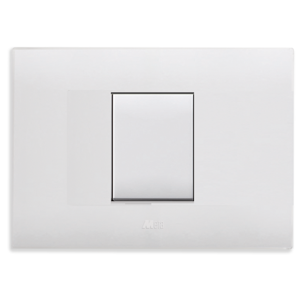 Moulded front plate White - 1 Module - 43BP01BB