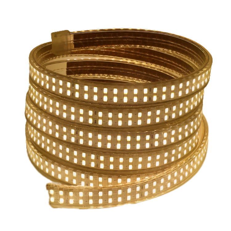 Exsun Strip Led 220V 2835 276Led Lens Style Three Row White Light