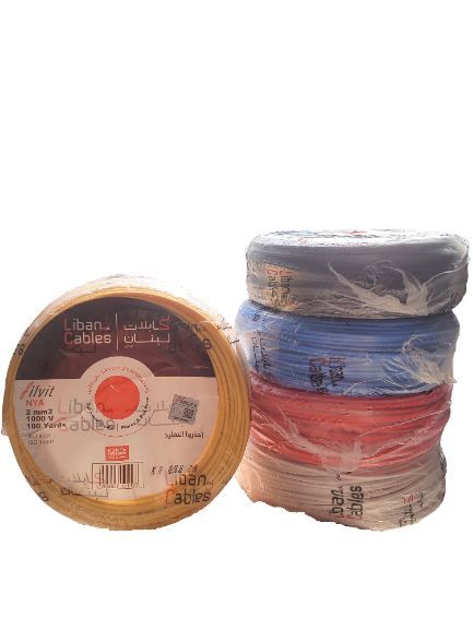Liban Cables NYA 2 100YD شريط مفرد قاسي (Blue)