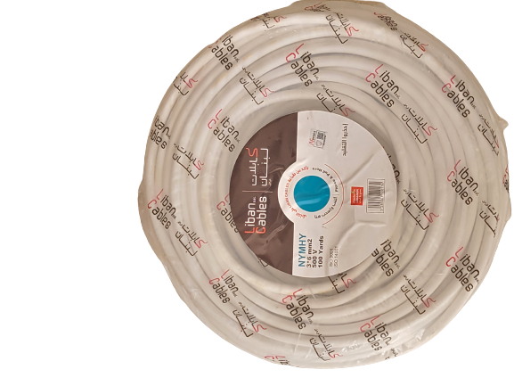 Liban Cables NYMHY 3x6 100YD شريط مبروم ابيض