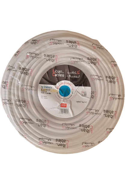 Liban Cables NYMHY 4x4 100YD شريط مبروم ابيض