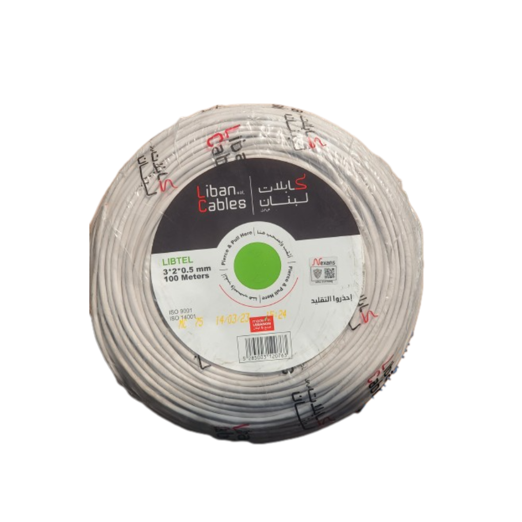 Liban Cables LIBTEL 3x2x0,5 100M شريط ليبتال 3 بار