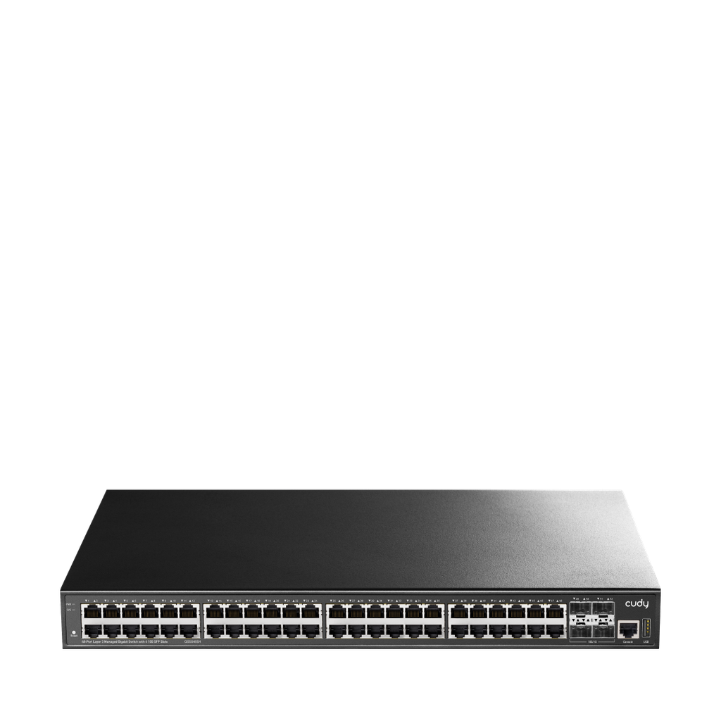 Cudy 48-Port L3 Managed Gigabit Switch with Four 10G SFP Slots, Model: GS5048S4
