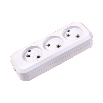 YAWEITAI "3 gang socket,16A 250V~ ABS cover + Retardant ABS base, copper contactor, White" YW-5803