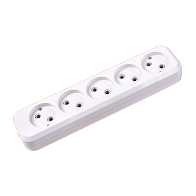 YAWEITAI "5 gang socket,16A 250V~ ABS cover + Retardant ABS base, copper contactor, White" YW-5805