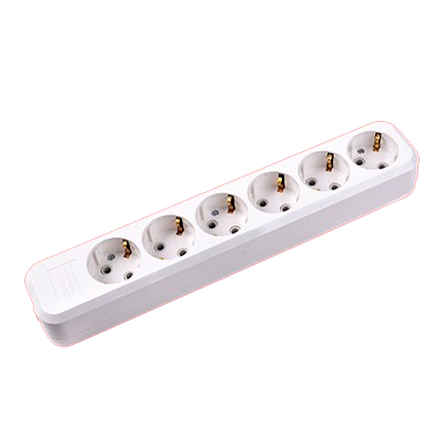 YAWEITAI "6 gang socket with earthing,16A 250V~ ABS cover + Retardant ABS base, copper contactor, White" YW-5816