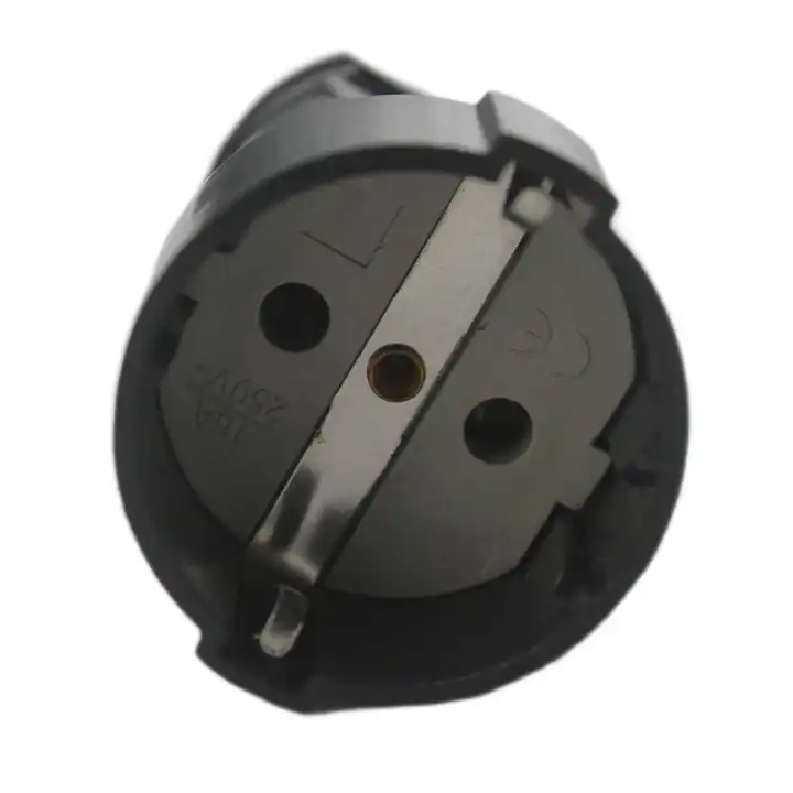 YAWEITAI Rubber cover socket with earthing, Black ABS+PVC, 10/16A 250V YW-7316P