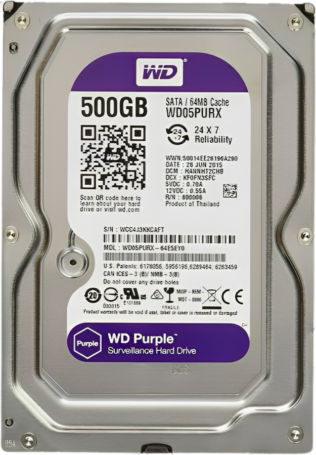 WD Hard Disk Surveillance Purple 500GB