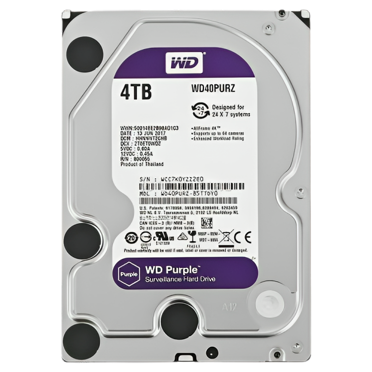 WD Hard Disk Surveillance Purple 4TB