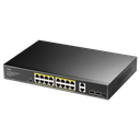 Cudy 16-Port Gigabit PoE+ Switch with 2 Uplink Gigabit Ports and 2 Gigabit SFP Slots 200W, Model: GS1018PS2