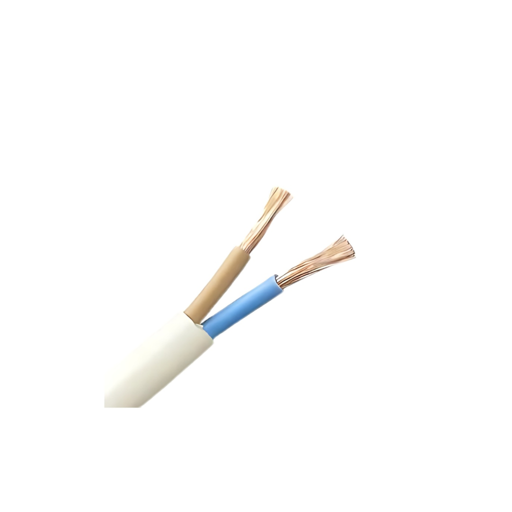 Afandi White Round Cable 2*6 100Y شريط مبروم أبيض