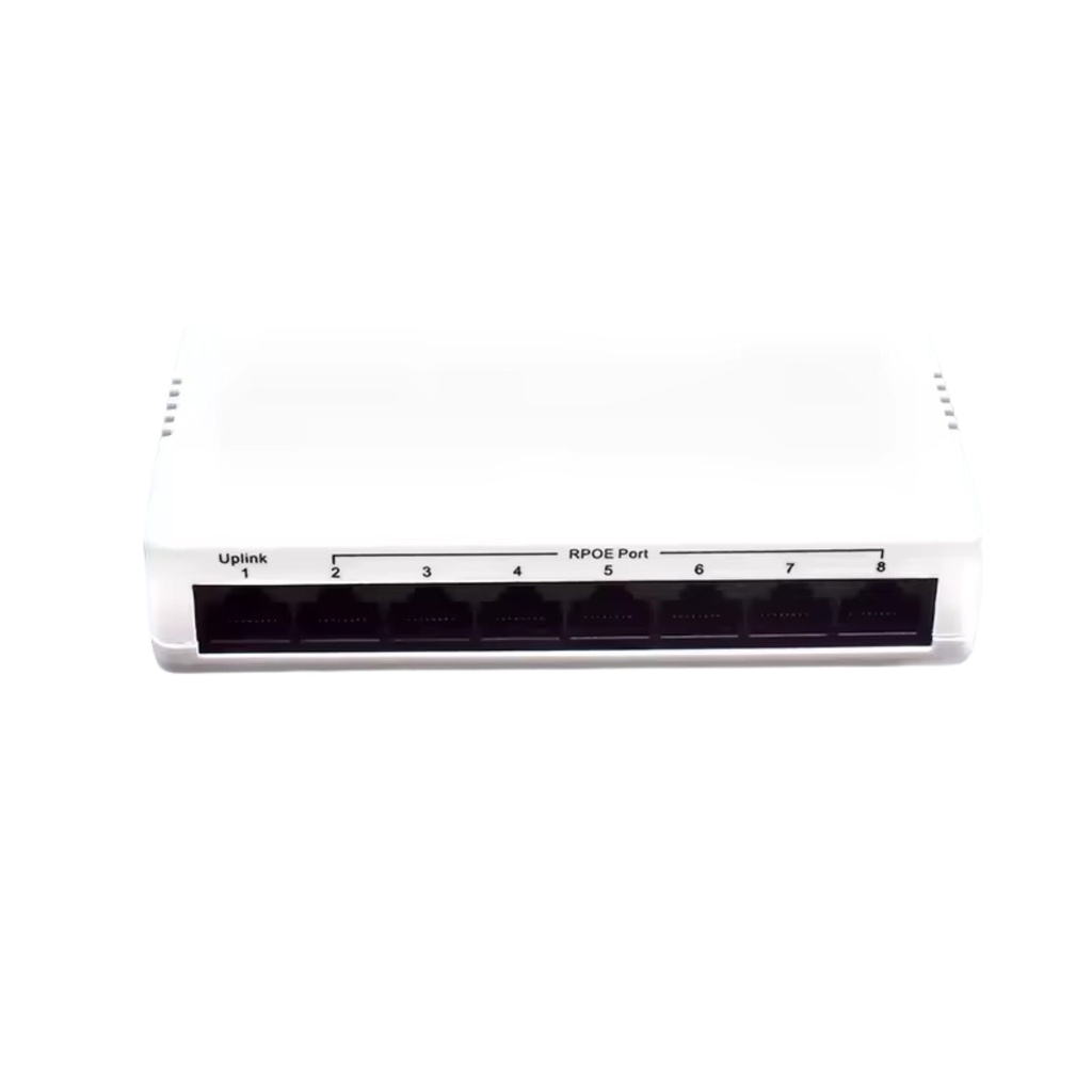 WOR-SG08RP-2S Two button 8* 10/100/1000Mbps reverse PoE switch 1-7 port PoE in, 8 port PoE out VLAN Support