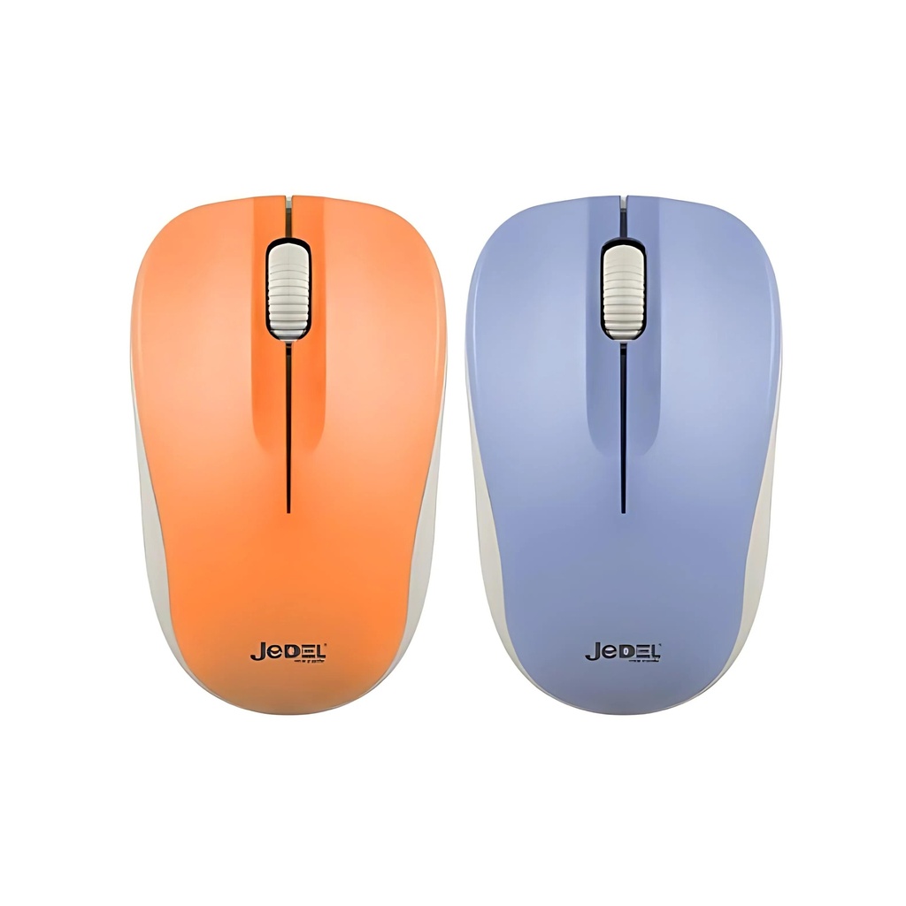 JEDEL 2.4G Wireless Mouse Orange & Blue Model No: W701