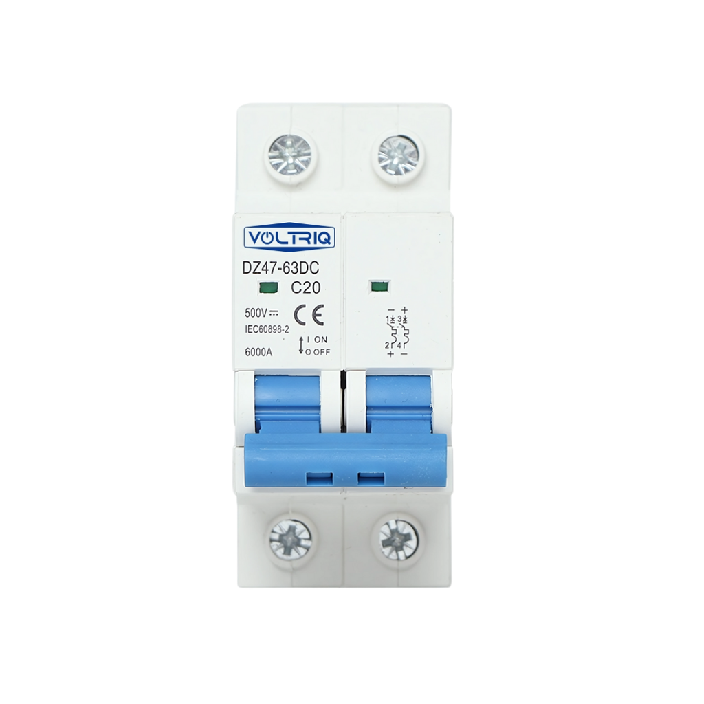 VOlTRIQ MCB Breaker 2 Pole DC 20A 500V