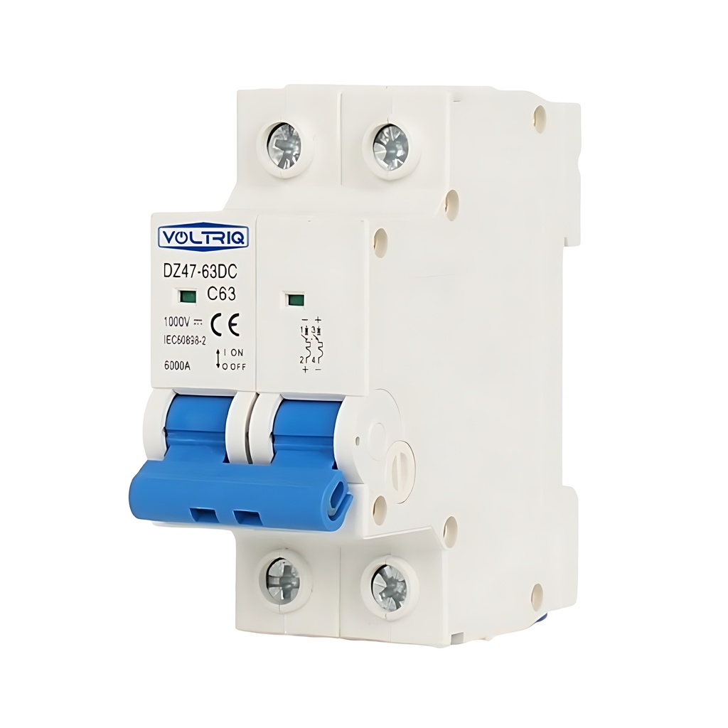 VOlTRIQ MCB Breaker 2 Pole DC 63A 500V