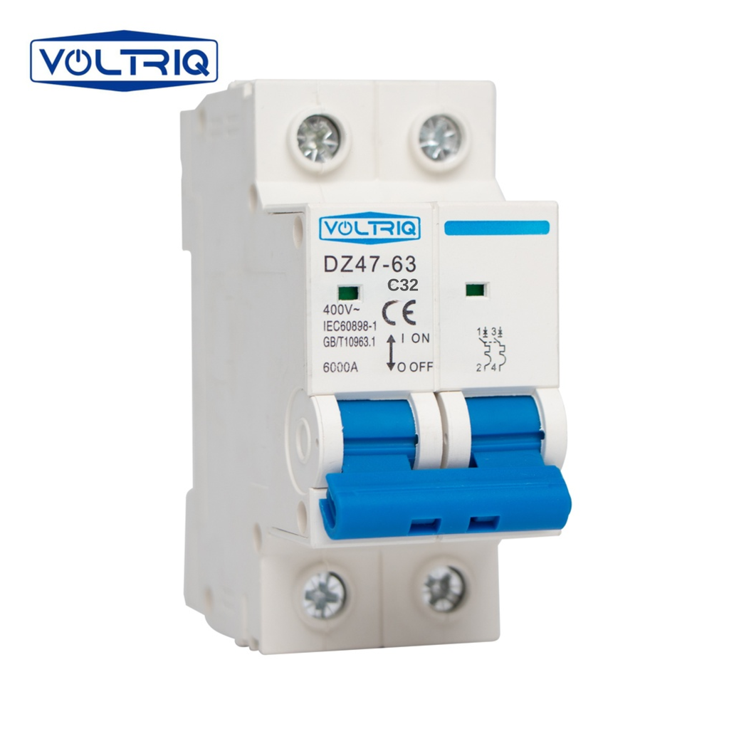 VOlTRIQ MCB Breaker 2 Pole AC 32A 400V