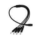 DC 1 Female to 4 Male Power 5521 copper