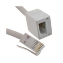 Telephone Line Extension Cord 2M White