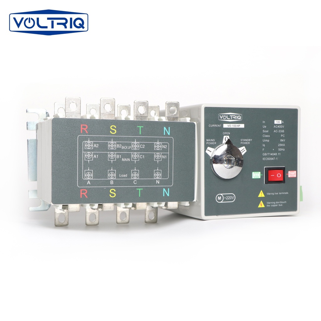 VOLTRIQ ATS 4P 100A with button
