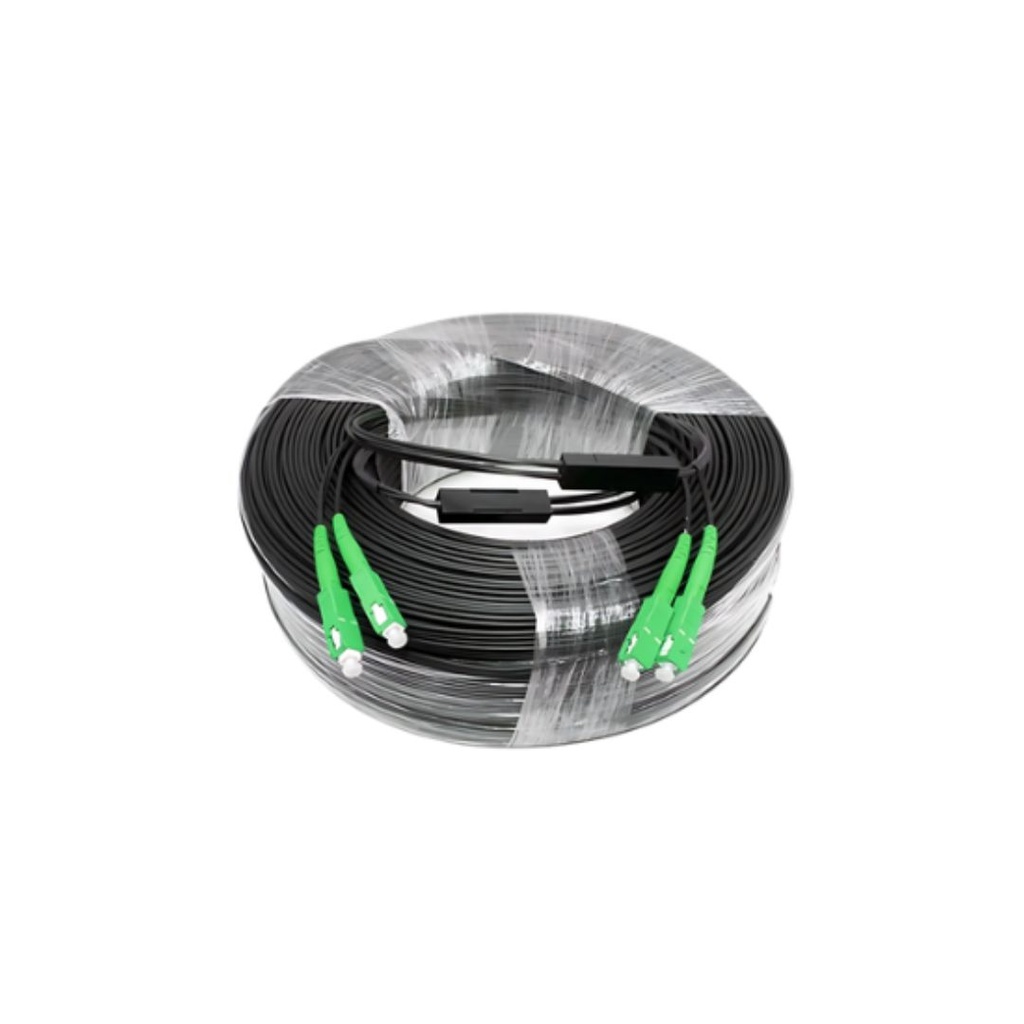[2 Core APC 100M] UNF 2 core GYXTW Fiber Patch cord, Single-mode, SC/APC connector 7.5mm 100M