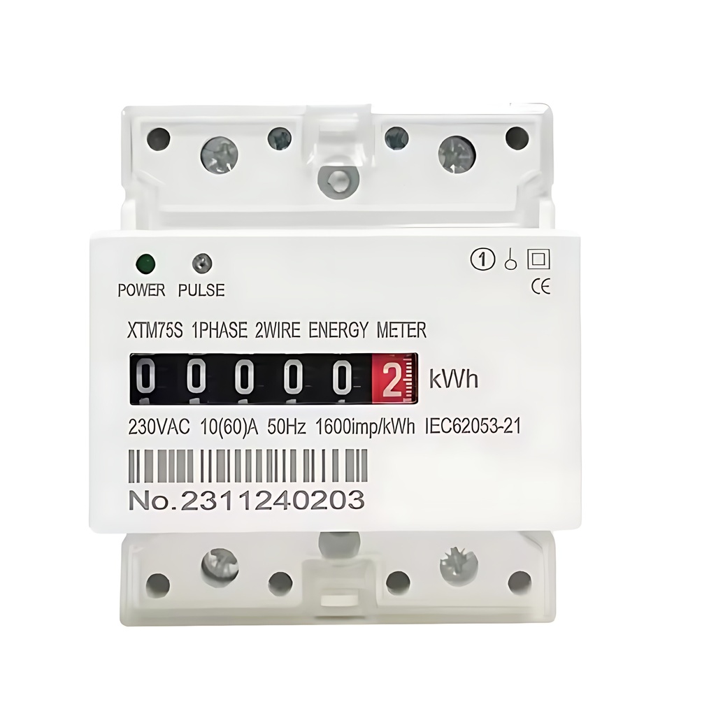 XTM75S 1 Phase 2 Wire Energy Meter