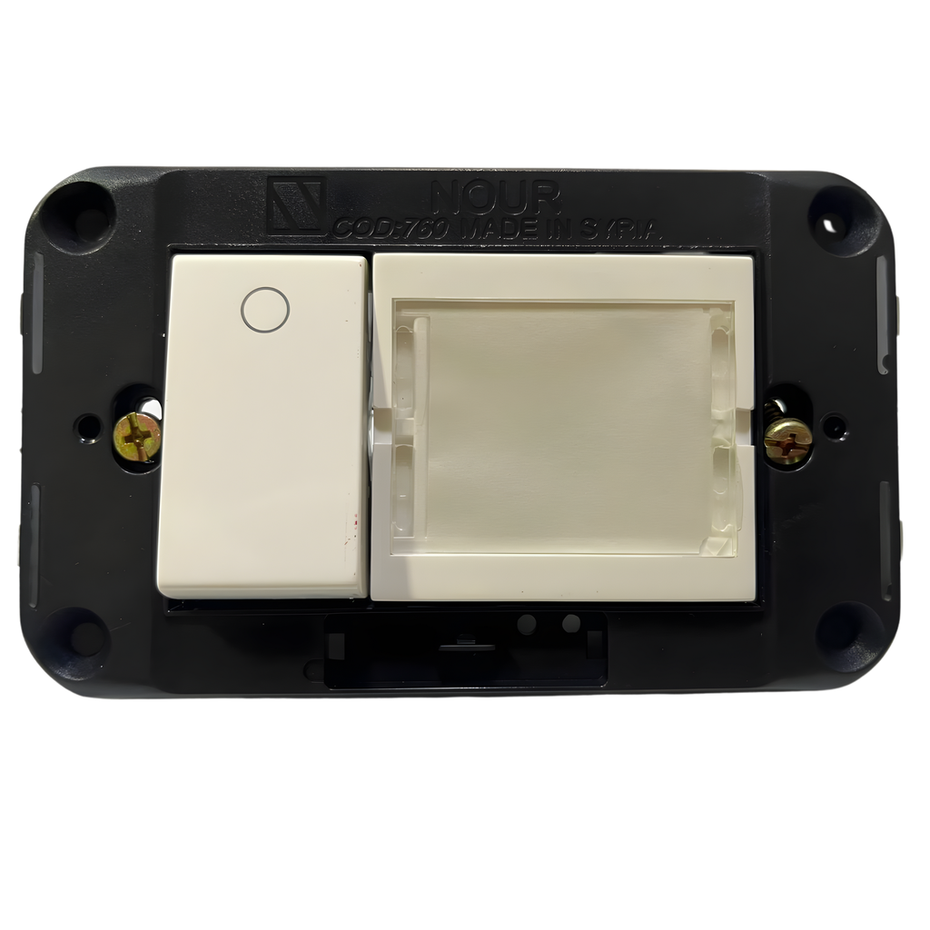 Push button with window for label