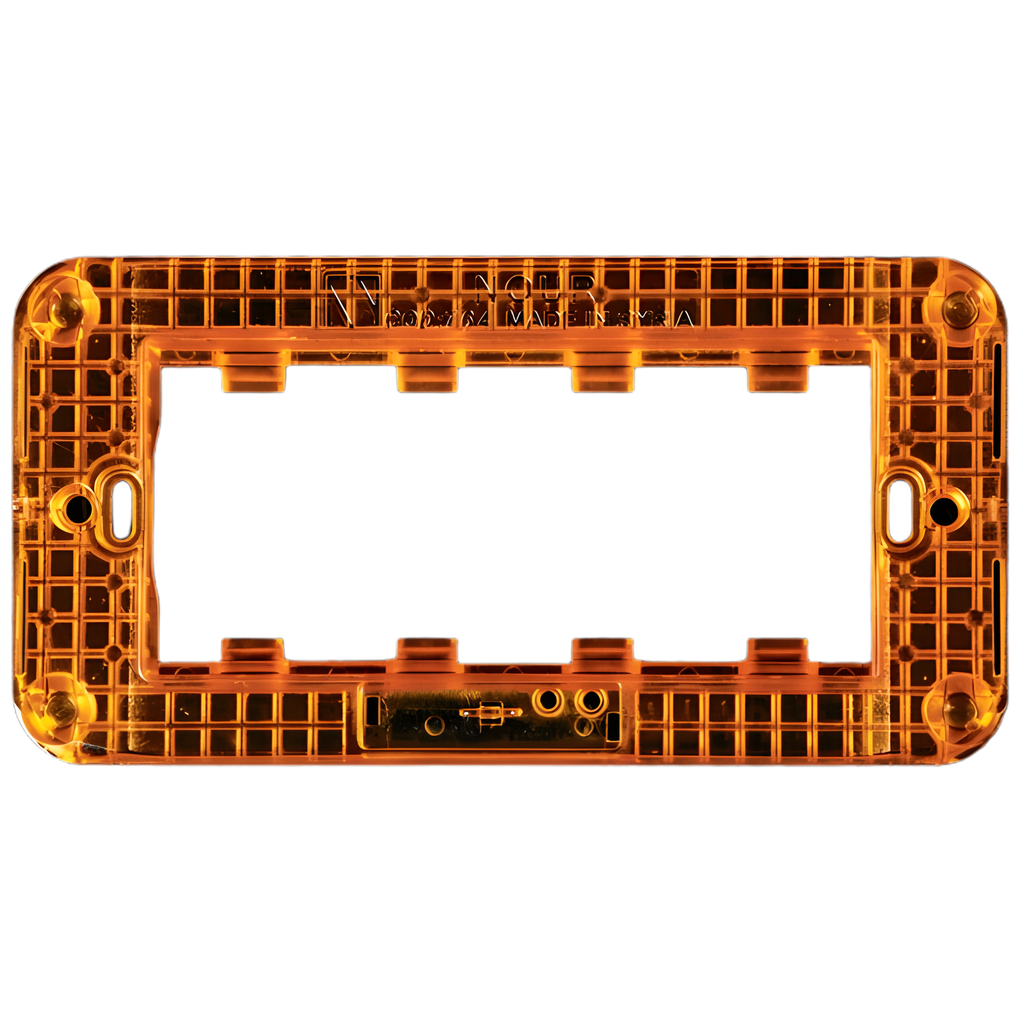 Four gang frame for rectangular box