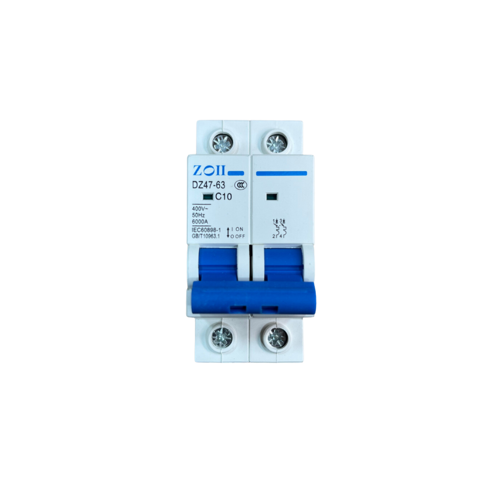 ZOII MCB Breaker 2 Pole AC