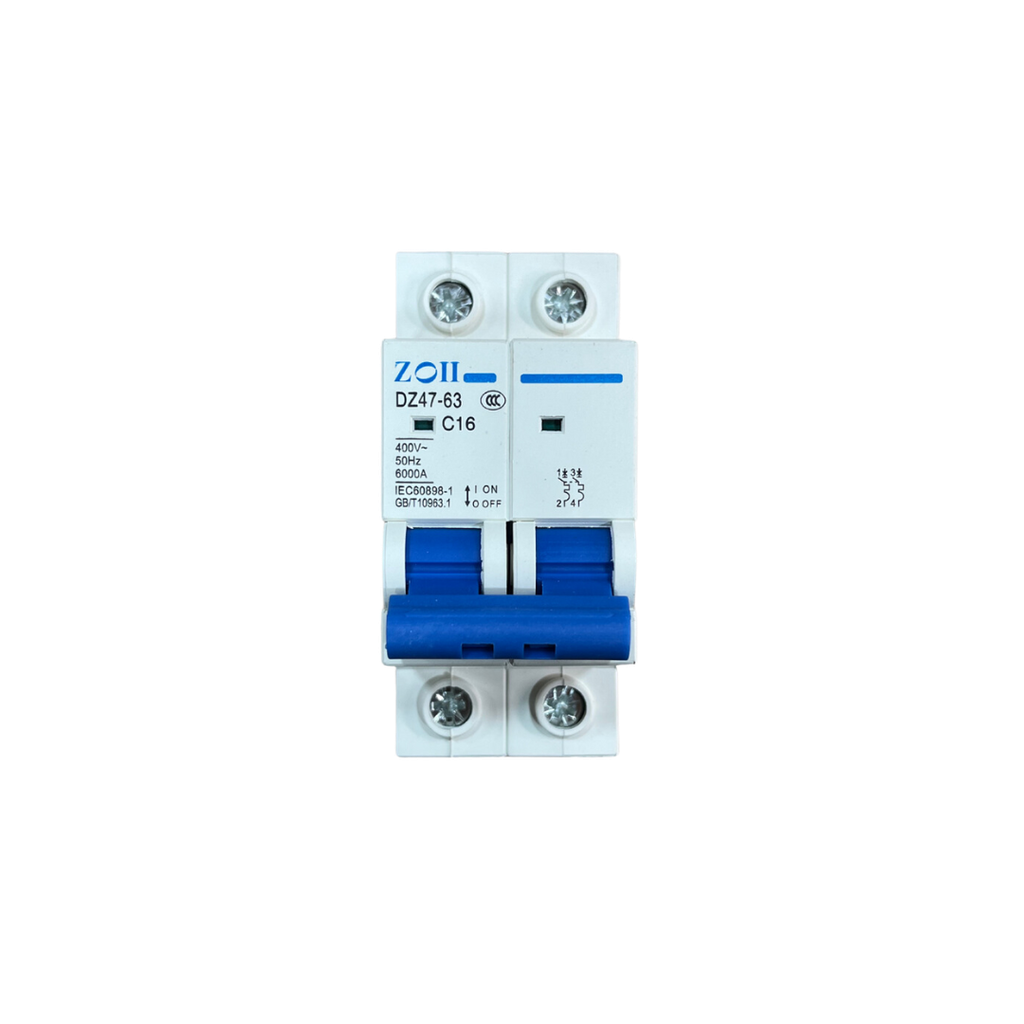 ZOII MCB Breaker 2 Pole AC